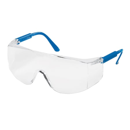 Mcr Safety TC1, Safety Glasses, Duramass Hard Coat, Clear Lens, Black Frame, Frameless, 12 PK TC120